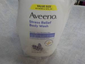 lot 68 image: 2 Aveeno 33 oz Bottles Stress Relie...