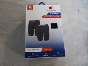 lot 71 image: 2 pack Champion Compression Shorts ...