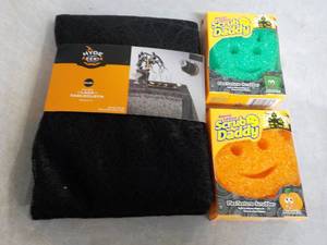 lot 139 image: 60 x 84 Black Lace Tablecloth and 2...