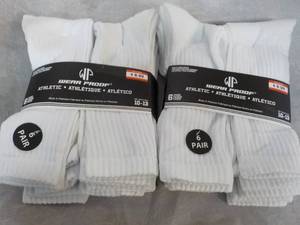 lot 323 image: 12 pair White Wear Proof Athletic S...