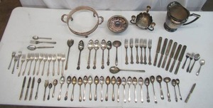 Lot of Vintage Silver Plated Items