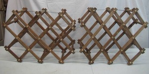 2 Vintage Foldable Wine Racks