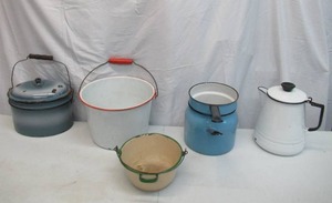 Lot of Vintage Enamelware