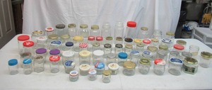 Lot of Canning Jars various sizes 4 oz to 1 Quart