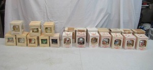 Lot of 15 Christmas Ornaments in original boxes. Hallmark and Campbell Kids 1978-1990s
