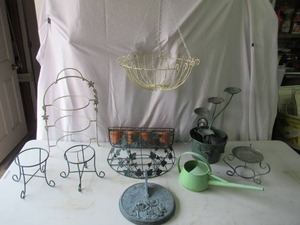 Lot of Various Garden Planters & Garden Decor