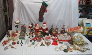 Lot of Vintage Christmas Decor & Santa Collection