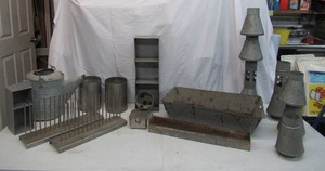 Lot of Vintage Galvanized Metal Items