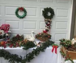 Christmas Lot of Craft Supplies for Holiday Decorating, Garland, Floral pics and more.