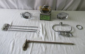 Lot of Vintage Chrome plated Bathroom Fixtures