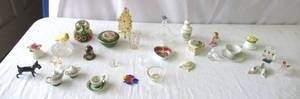 Lot of Miniature Chachkies  Knick Knacks some Spode and Limoges