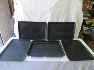 Lot of 5 Large Fiberglass Trays