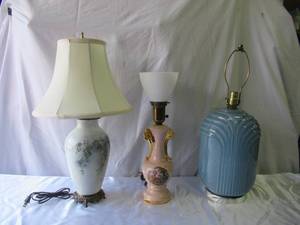 Lot of 3 Vintage Lamps MCM