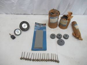 Lot of various Sharpening Tools, Grinding wheels, metal sharpening tools, mounted points