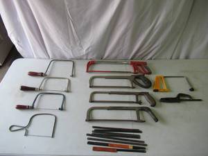 Lot of Vintage Coping Hand Saws, Replacement blades, 1 is Stanley