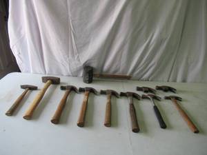Lot of various Vintage Hammers, Mallet and parts