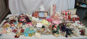 Lot of Vintage Sewing Craft items  Lace, Ribbon, Notions