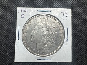 lot 75 image: 1921-D Silver Morgan Dollar