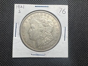 lot 76 image: 1921-S Silver Morgan Dollar