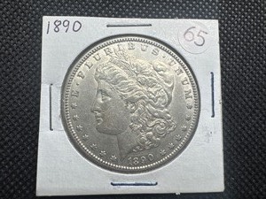 lot 65 image: 1890 Morgan Silver Dollar
