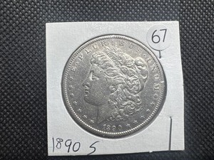 lot 67 image: 1890-S Morgan Silver Dollar