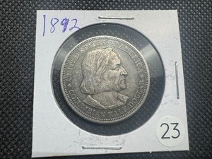 lot 23 image: 1892 Columbian Commemorative Silver Half Dollar