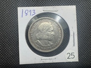 lot 25 image: 1893 Columbian Commemorative Silver Half Dollar