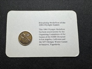 lot 97 image: 1984 Friendship Medallion of the Olympic Games