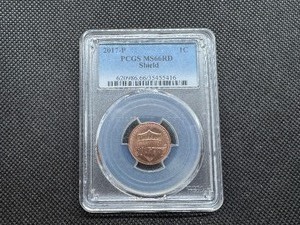 lot 84 image: 2017 P One Cent PCGS MS66 RD Shield