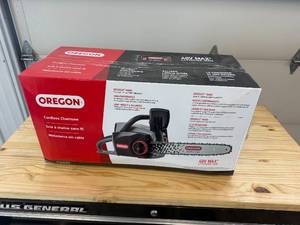 lot 7 image: New in box Oregon 40 Volt Chainsaw
