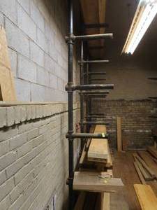 lot 68 image: METAL SHELVING FOR WOOD