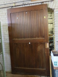 lot 71 image: ANTIQUE LARGE SLIDING SOLID WOOD DOOR