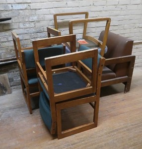lot 102 image: 6 WOODEN CHAIRS