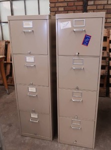 lot 125 image: 2- 4 DRAWER FILING CABINETS