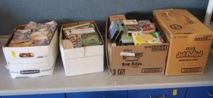 lot 159 image: BOXES OF BOOKS AND VHS