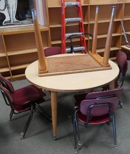 lot 200 image: 2 TABLES WITH 12 CHAIRS