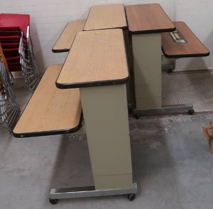 lot 184 image: 3 ADJUSTABLE TABLES