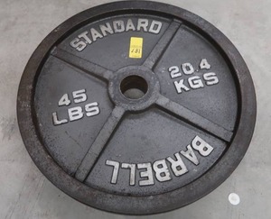 lot 187 image: 2 - 45LB PLATES 1.5