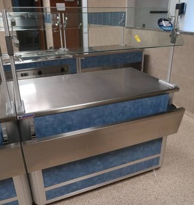 lot 205 image: NSF STAINLESS COMMERCIAL SERVING COUNTER