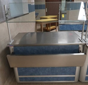 lot 208 image: NSF STAINLESS COMMERCIAL SERVING COUNTER