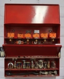 lot 254 image: 2 METAL BOXES WITH METAL SPRINKLER HEADS