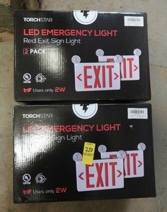 lot 273 image: 4 NEW LED EXIT SIGN LIGHTS