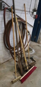 lot 282 image: BROOMS AND SHOVELS