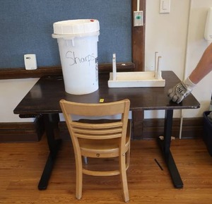 lot 333 image: UPLIFT WOODEN DESK