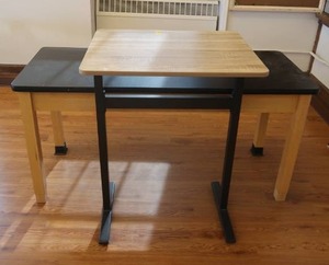 lot 338 image: DESKTOP TABLE AND A TABLE