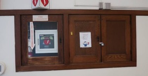 lot 352 image: 3 ANTIQUE WOODEN CABINET DOORS