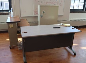 lot 360 image: 2 DESKS AND A FILING CABINET