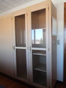 lot 377 image: 3 HUGE WOODEN CABINETS IN GOOD CONDITION