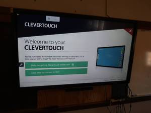 lot 395 image: CLEVER TOUCH SMART BOARD