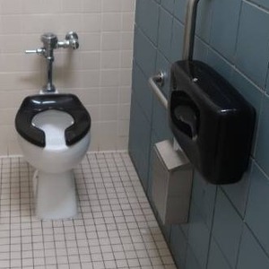 lot 440 image: TOILET WITH TOILET PAPER DISPENSER